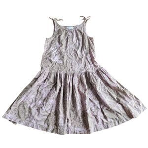 Lacoste girls Sz 10 pink brown floral forest dress